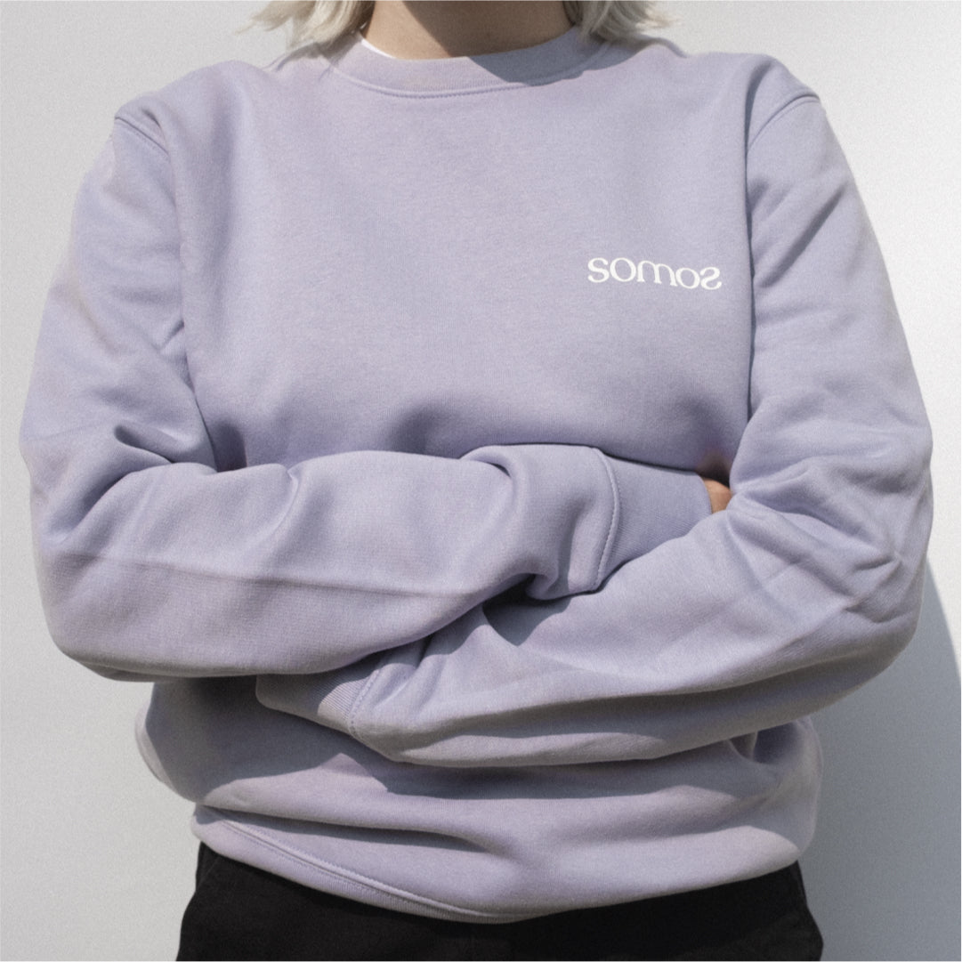 Sudadera lila Logo